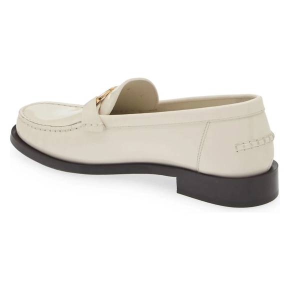 NEW SALVATORE FERRAGAMO women's maryan bit patent leather loafer shoes in mascar - Picture 3 of 3
